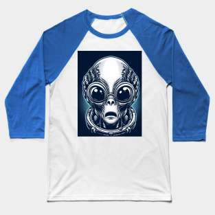 Alien face Baseball T-Shirt